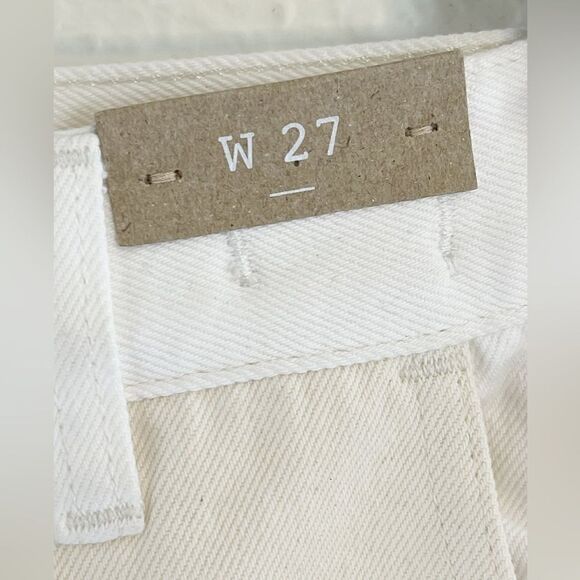 Madewell 90s Straight JeanTwo-Tone cream/white denim Workwear carpenter 27 NWT - Picture 6 of 12